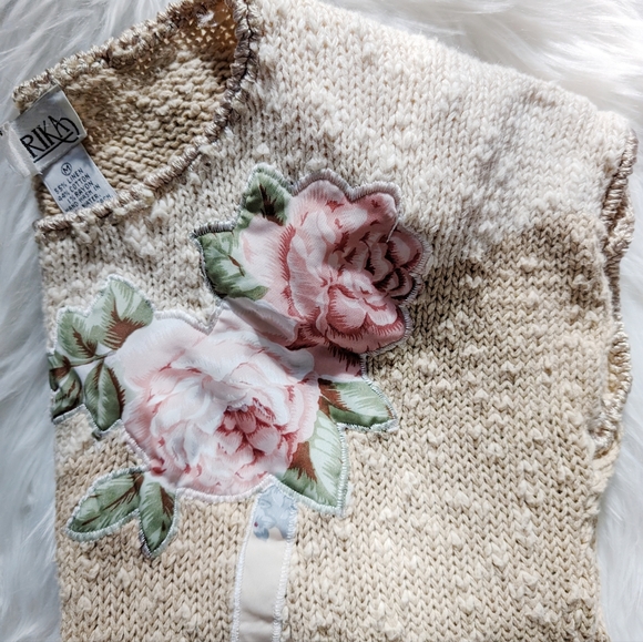 Vintage floral knitted top - Picture 8 of 11